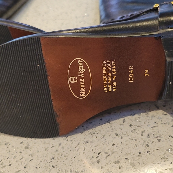 NEVER WORN ETIENNE AIGNER TALL EQUESTRIAN RIDING  LEATHER BOOTS. - Picture 10 of 15